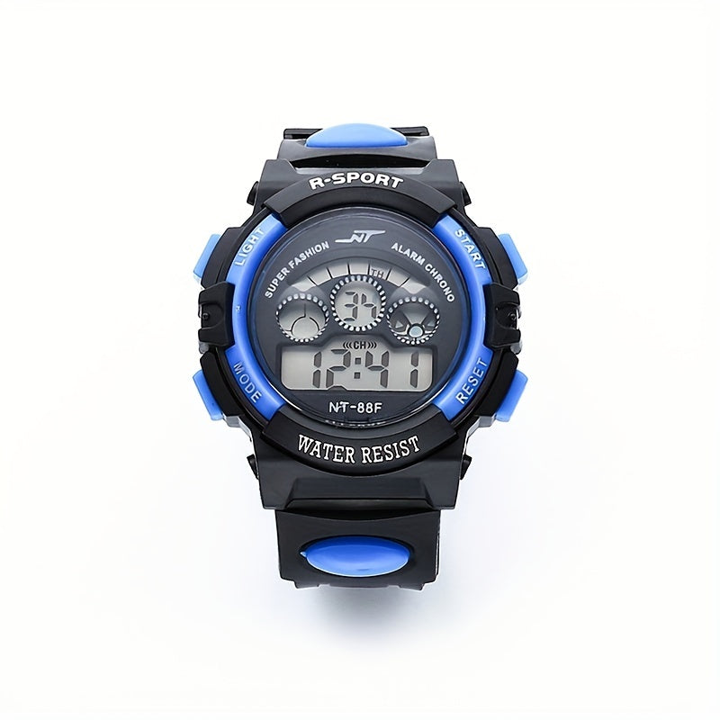 Boys And Girls Multifunctional Waterproof Sports Colorful Luminous Electronic Watch, Ideal choice for Gifts For King's Day