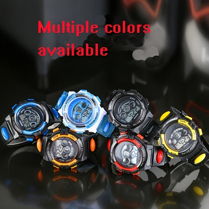 Reloj electrónico deportivo multifuncional, resistente al agua, luminoso y colorido